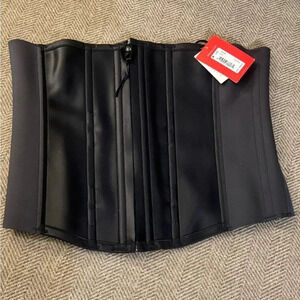Sale NWT Spanx Under Sculpture Corset Very Black Leather Large $168